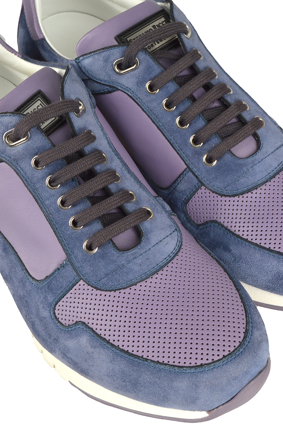 Кроссовки из комбинированной кожи